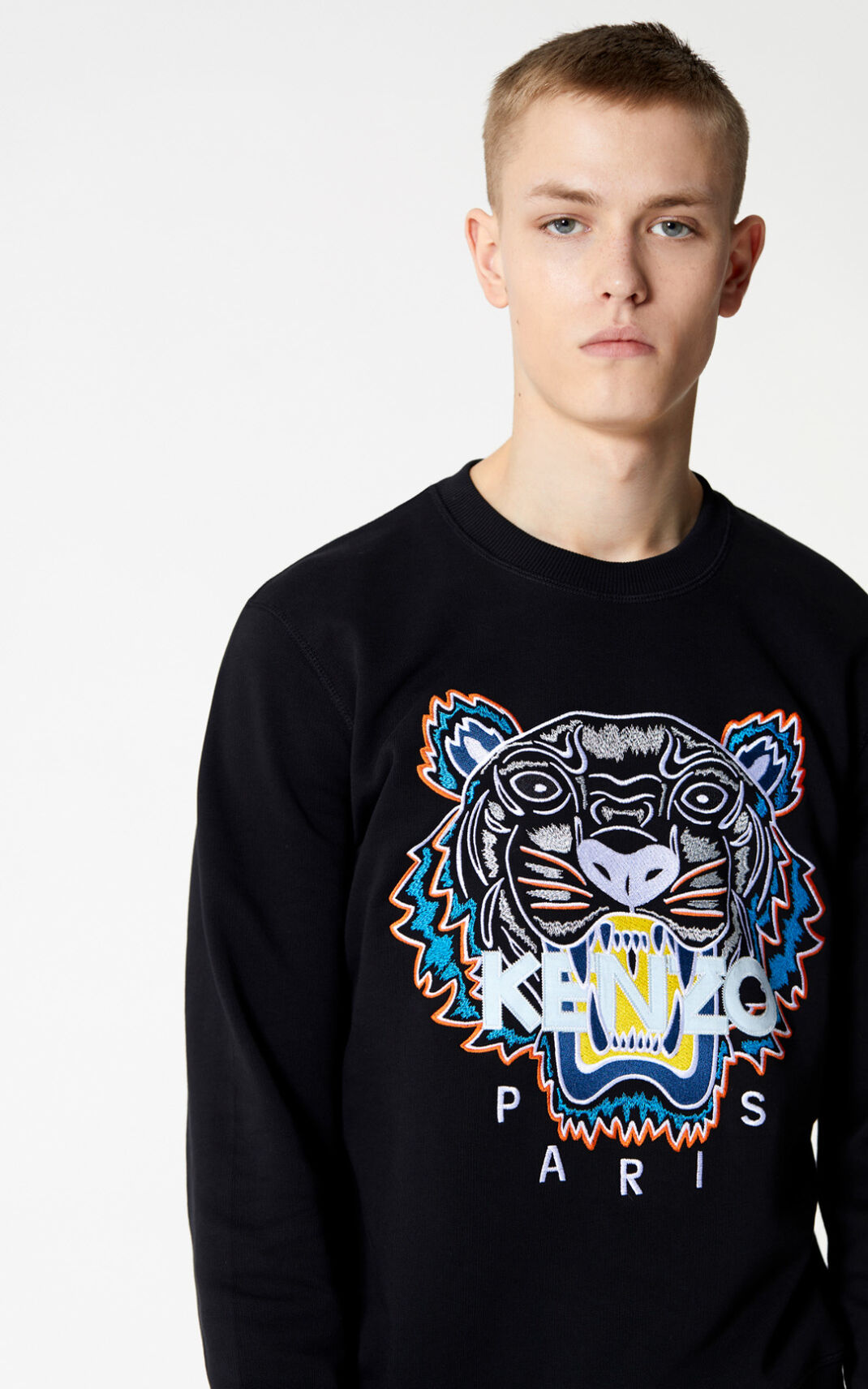 Kenzo Tiger Dukserice Muške - Crne - Hrvatska MAWXHQ671